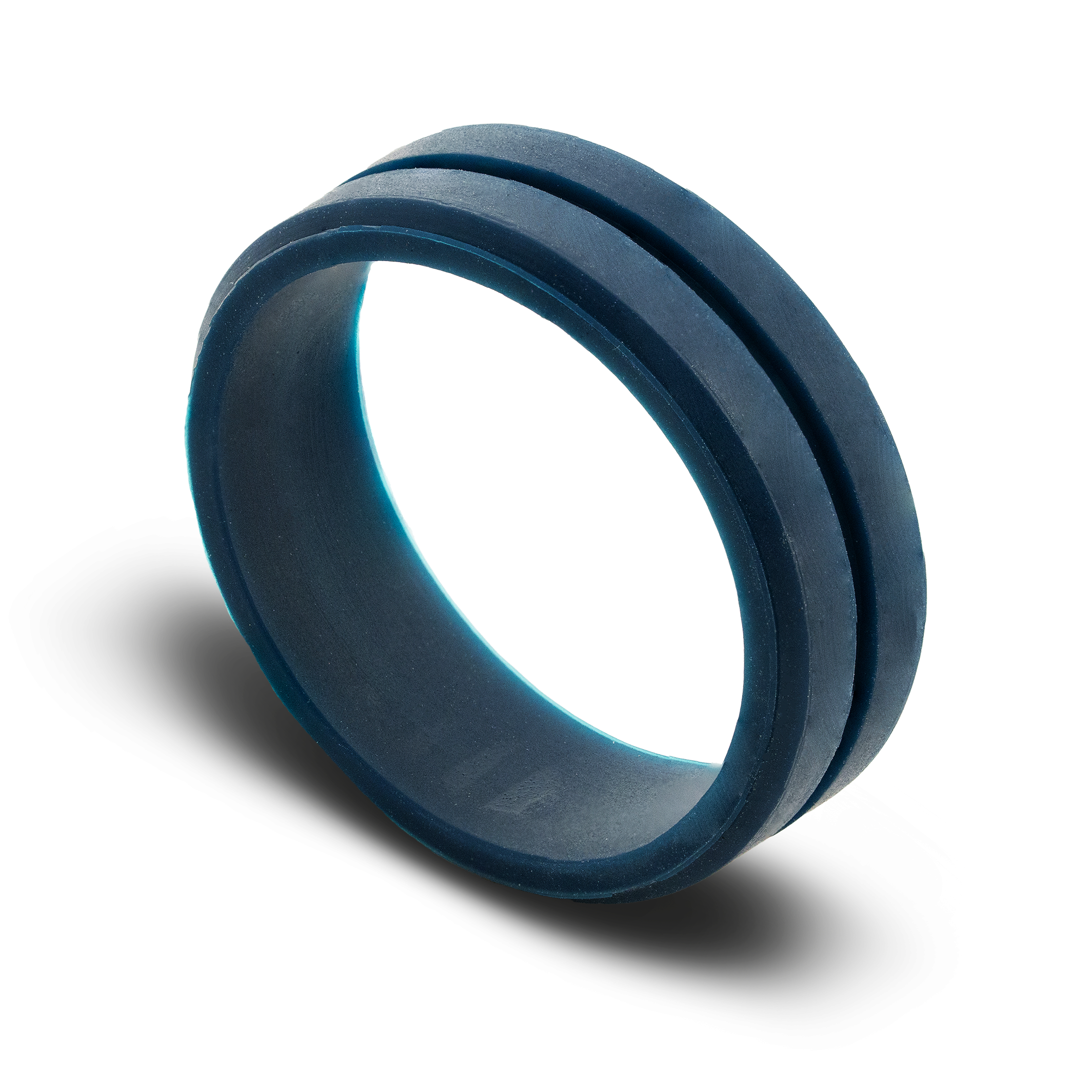 Blue rubber ring on a white background