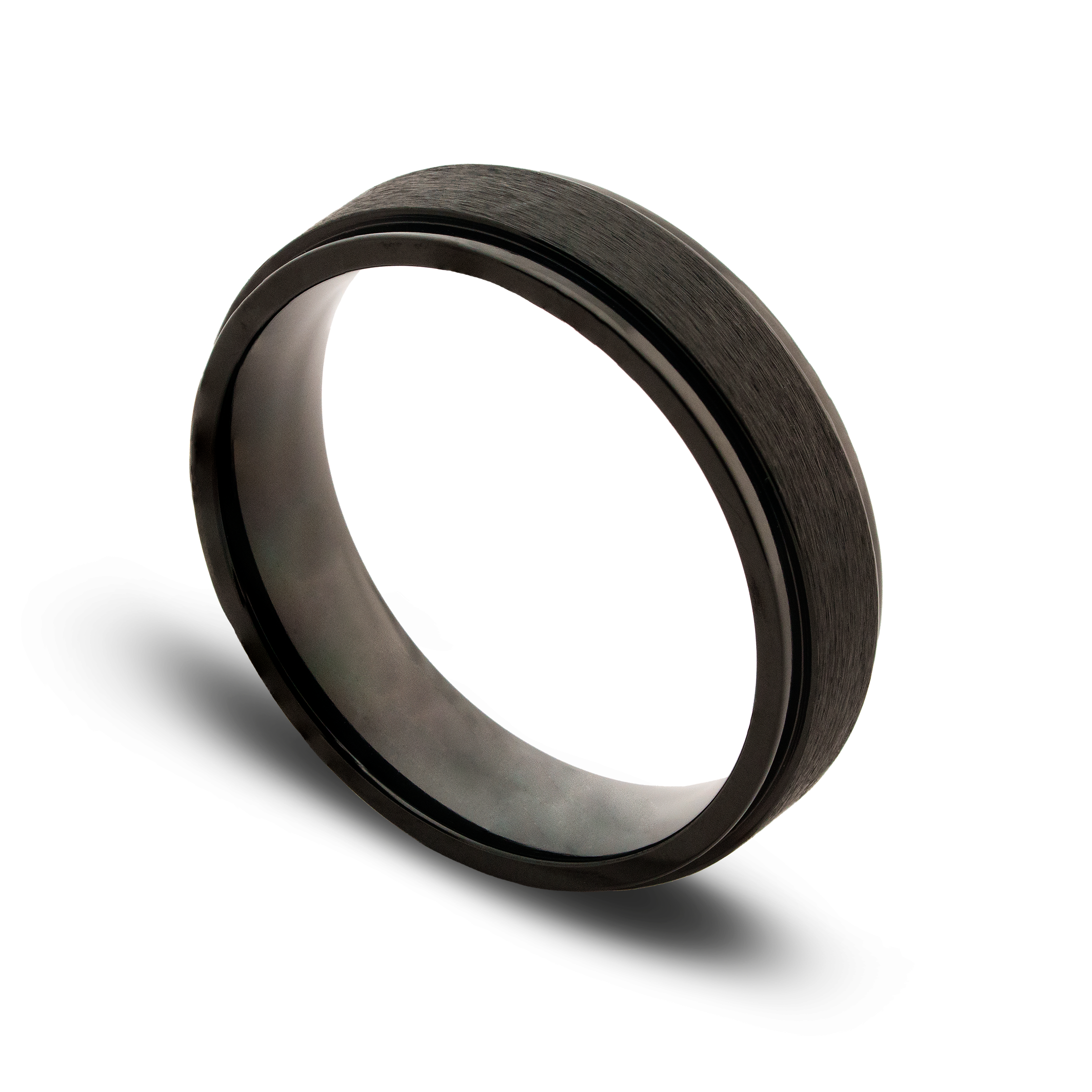 Black ring on a white background