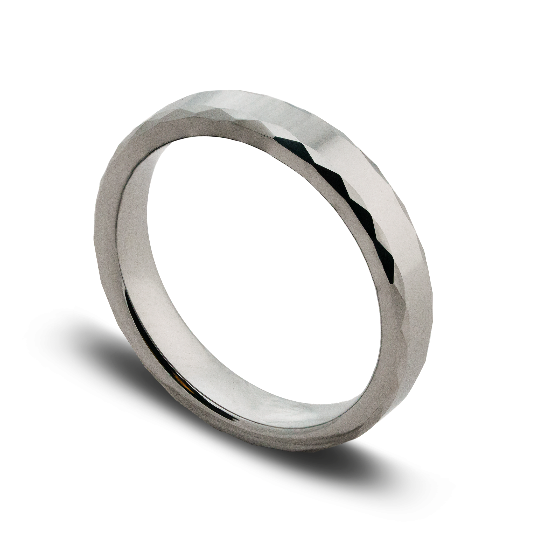 Men's Silver ring on a white background